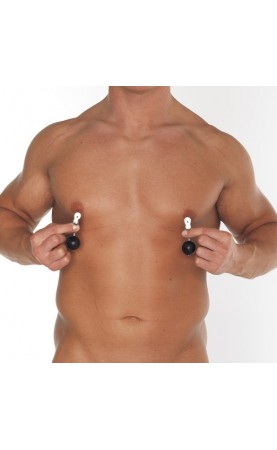 Nipple Clamps With Round Black Weights